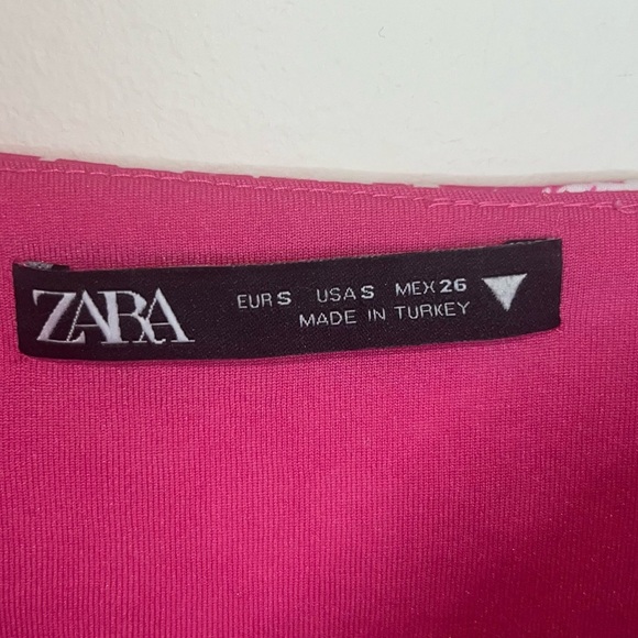 Zara Pink and White Floral Print Corset Style Barbiecore Bodysuit Size Small - Picture 6 of 12